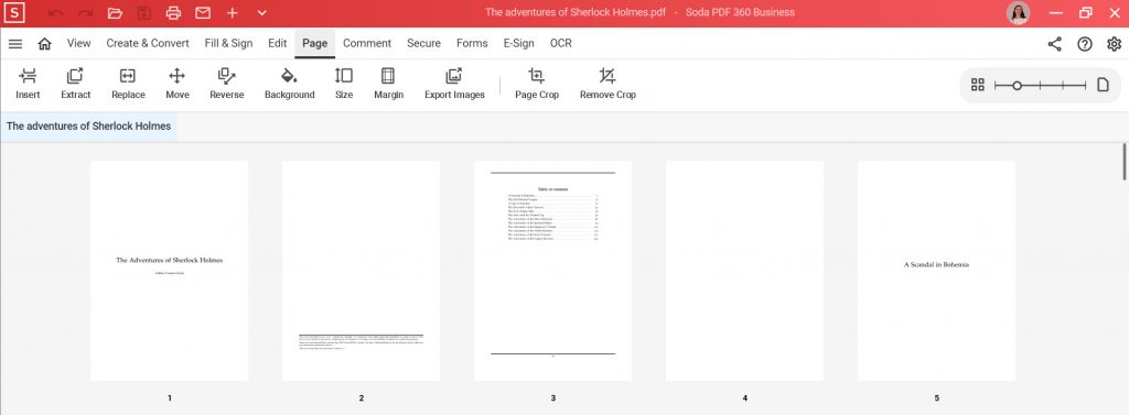 Cut PDF pages - Page features - Soda PDF Desktop