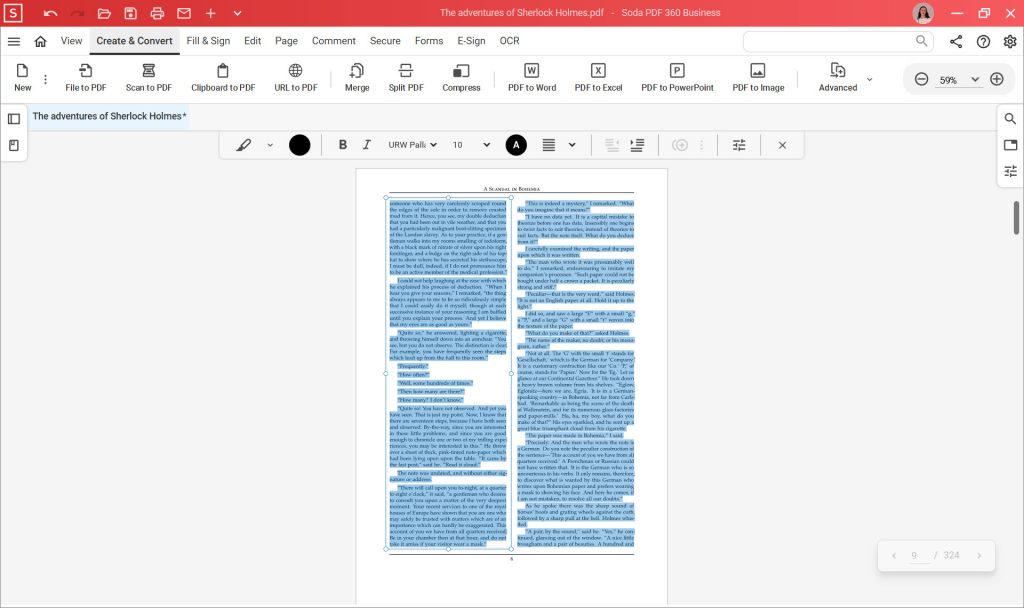 How to select text in PDF - Sleect text PDF - Soda PDF Desktop