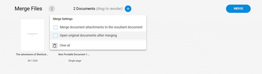 Merge Documents - Merge Settings - How To Cut Copy Paste in PDF - Soda PDF 14