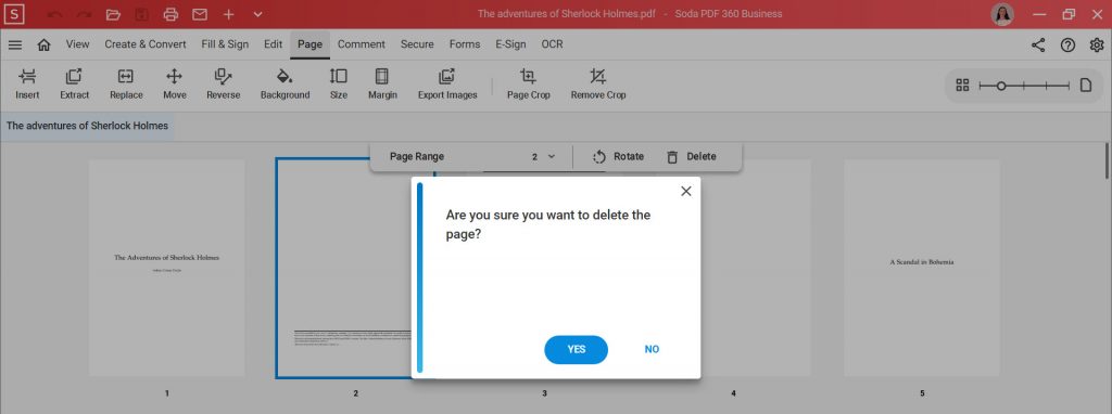 Remove pages from PDF - Delete pages from PDF - Soda PDF Desktop