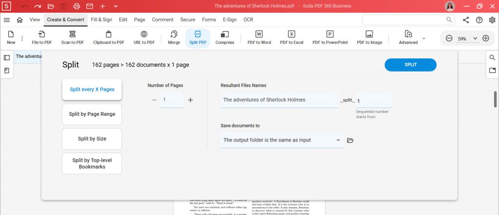 PDF splitter - PDF split - Soda PDF Desktop