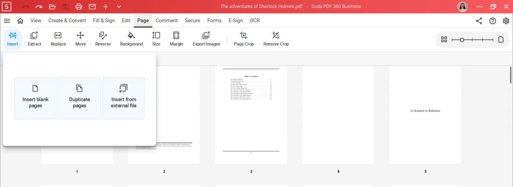 Insert duplicate page - Duplicate page in PDF - Soda PDF Desktop