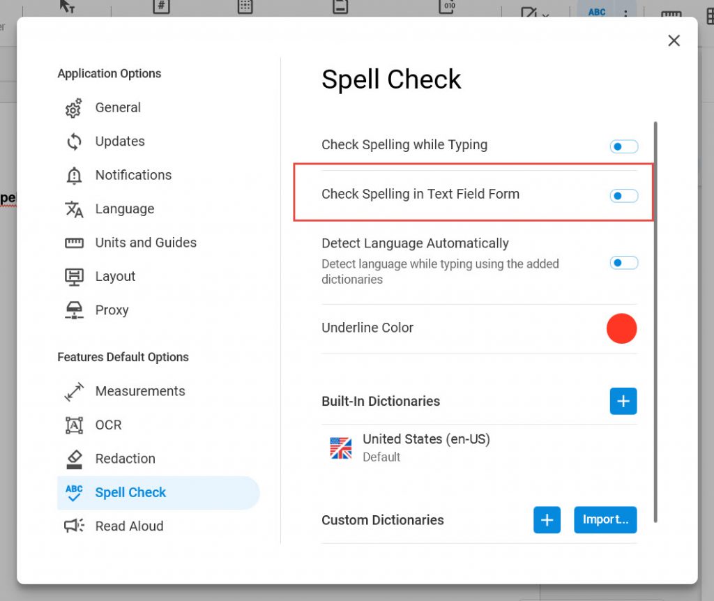 How to enable spelling check in text field form - PDF form - Soda PDF