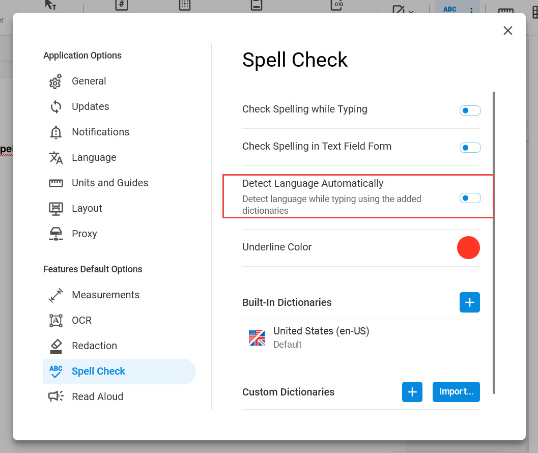 How to enable automatic language detection in a PDF file - Soda PDF